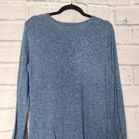 Jess and Jane Ferndale Knit Leaf Blue Long Sleeve Sweater Tunic Womens Small - Picture 12 of 16